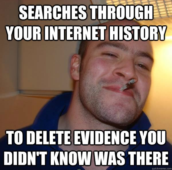 Searches through your internet history to delete evidence you didn't know was there - Searches through your internet history to delete evidence you didn't know was there  Misc