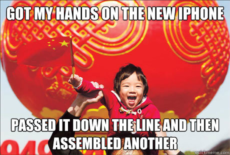 Got my hands on the new iphone passed it down the line and then assembled another   Second World Success