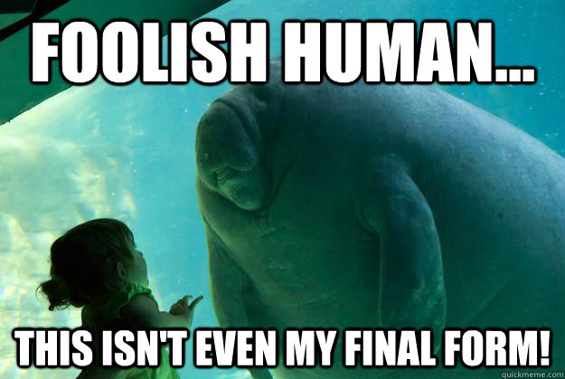 Foolish Human... THIS ISn't Even my final form! - Foolish Human... THIS ISn't Even my final form!  Overlord Manatee