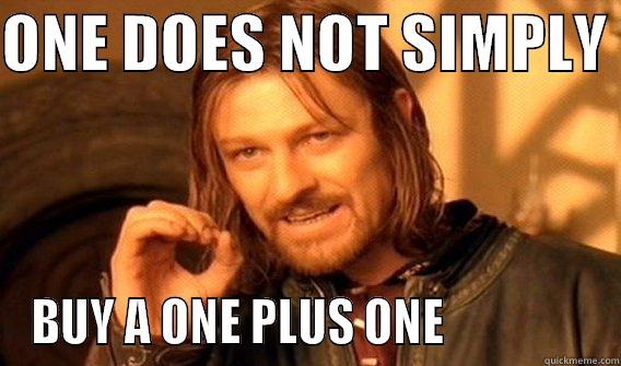 ONE DOES NOT SIMPLY  BUY A ONE PLUS ONE                One Does Not Simply