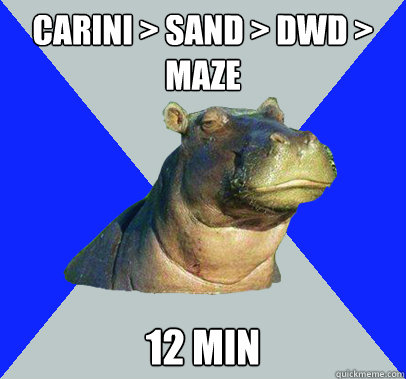 Carini > Sand > DWD > Maze 12 min  Skeptical Hippo