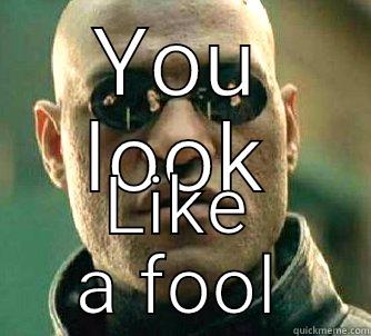 YOU LOOK LIKE A FOOL Matrix Morpheus