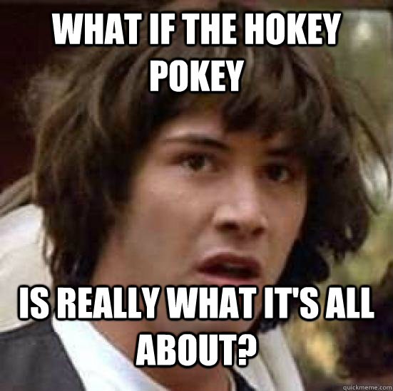 What if the hokey pokey is really what it's all about?  Conspiracy Keanu Snow
