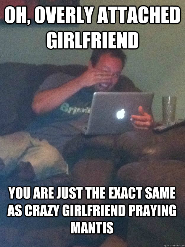 Oh, overly attached girlfriend you are just the exact same as Crazy Girlfriend Praying Mantis  MEME DAD