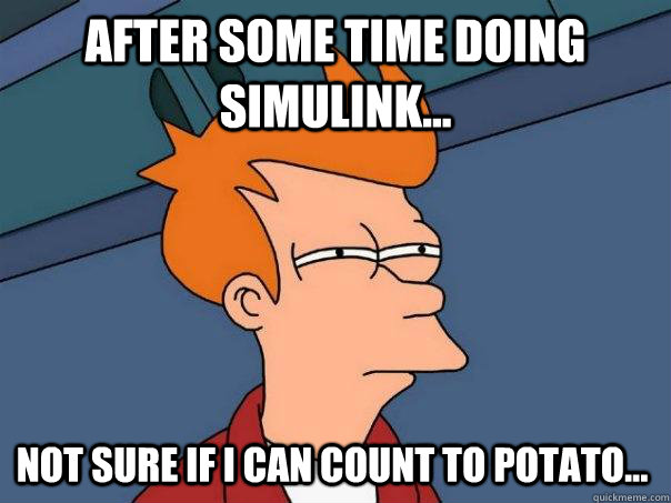 After some time doing simulink... Not sure if i can count to potato... - After some time doing simulink... Not sure if i can count to potato...  Futurama Fry