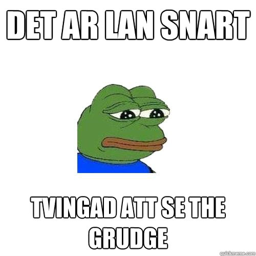 Det ar lan snart tvingad att se the grudge  Sad Frog