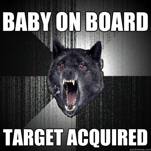 baby on board target acquired  Insanity Wolf