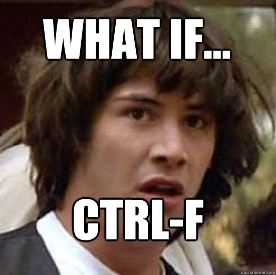 What if… CTRL-F - What if… CTRL-F  conspiracy keanu