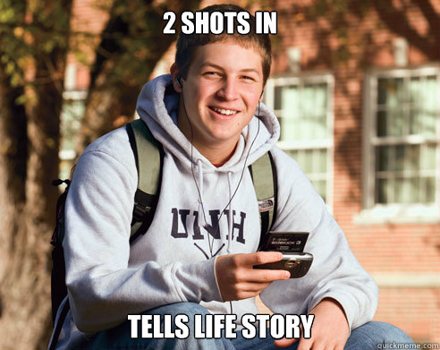 2 shots in tells life story  College Freshman