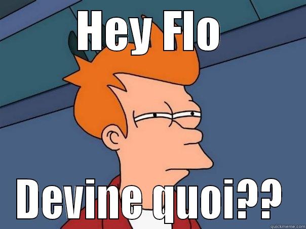 HEY FLO DEVINE QUOI?? Futurama Fry