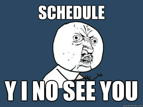 SCHEDULE Y I NO SEE YOU  Y U No