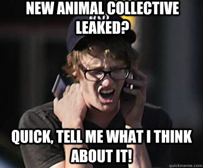 new animal collective leaked? quick, tell me what I think about it!  Sad Hipster