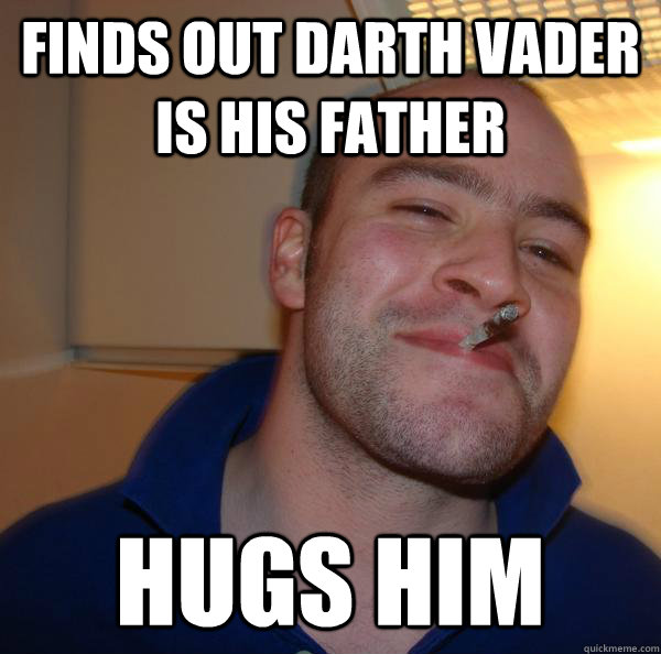 finds out Darth vader is his father hugs him - finds out Darth vader is his father hugs him  Misc