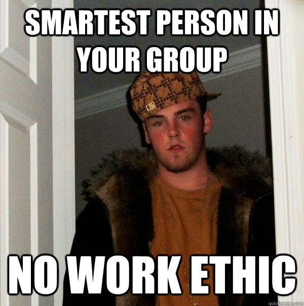 Smartest person in your group no work ethic - Smartest person in your group no work ethic  Scumbag Steve