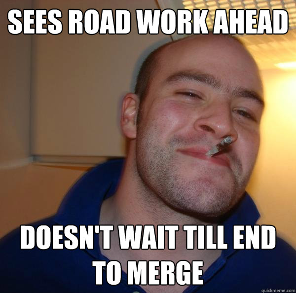 Sees Road work ahead doesn't wait till end to merge - Sees Road work ahead doesn't wait till end to merge  Misc