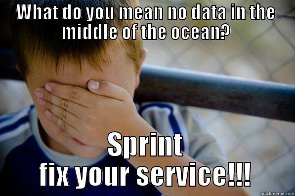 no towers in the ocean - WHAT DO YOU MEAN NO DATA IN THE MIDDLE OF THE OCEAN? SPRINT FIX YOUR SERVICE!!! Confession kid