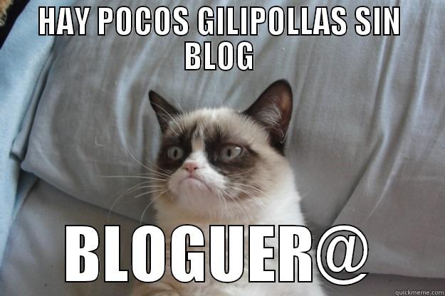 HAY POCOS GILIPOLLAS SIN BLOG BLOGUER@ Grumpy Cat