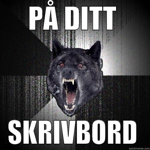 PÅ DITT SKRIVBORD Insanity Wolf