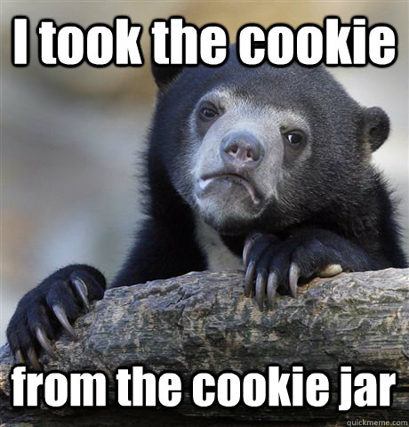 I took the cookie from the cookie jar - I took the cookie from the cookie jar  Confession Bear