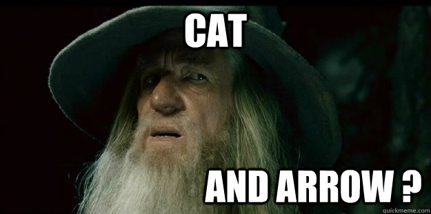 Cat                             and Arrow ?  I have no memory Gandalf