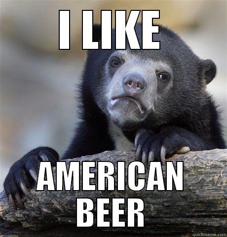 I LIKE AMERICAN BEER Confession Bear