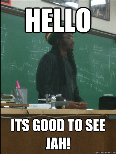 Hello it´s good to SEE JAH!  Rasta Science Teacher