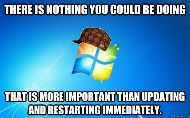 There is nothing you could be doing That is more important than updating and restarting immediately.  