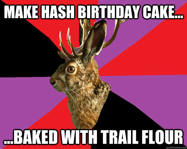 make hash birthday cake... ...baked with trail flour - make hash birthday cake... ...baked with trail flour  Hash House Harriers