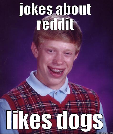 haha funny jokes - JOKES ABOUT REDDIT LIKES DOGS Bad Luck Brian