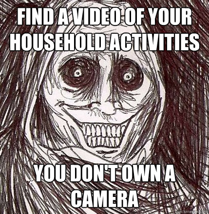 Find a video of your household activities You don't own a camera  Horrifying Houseguest