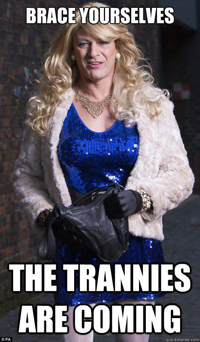 brace yourselves the trannies are coming - brace yourselves the trannies are coming  Tran Ned