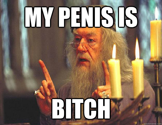 My penis is  bitch  Scumbag Dumbledore