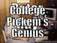 PETER RAY COLLEGE PICKEM'S GENIUS Misc