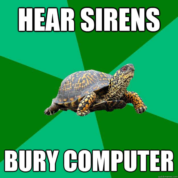 Hear sirens bury computer  Torrenting Turtle