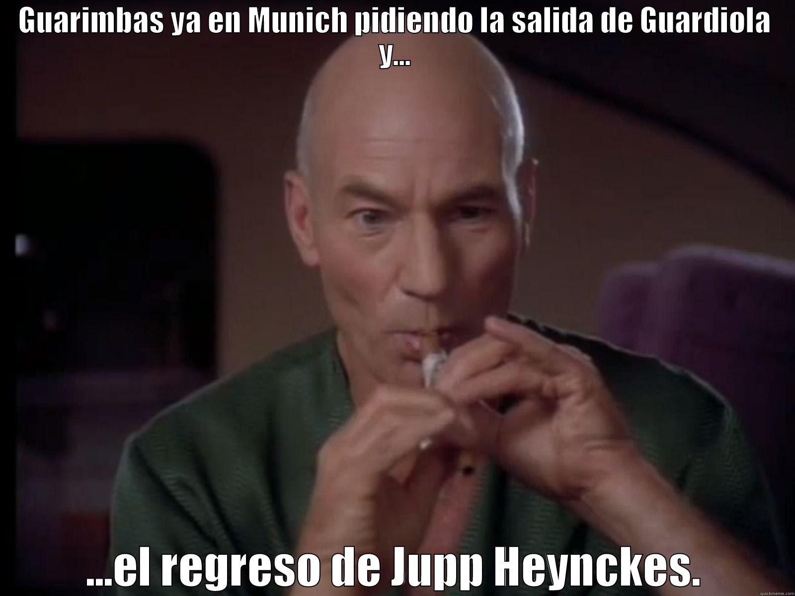 GUARIMBAS YA EN MUNICH PIDIENDO LA SALIDA DE GUARDIOLA Y... ...EL REGRESO DE JUPP HEYNCKES. Misc