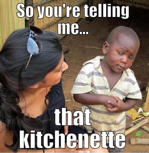 PATRICK FOOD - SO YOU'RE TELLING ME... THAT KITCHENETTE Skeptical Third World Kid