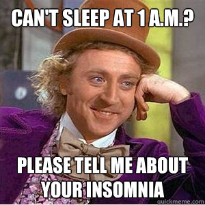 Can't sleep at 1 a.m.? Please tell me about your insomnia  Insomnia