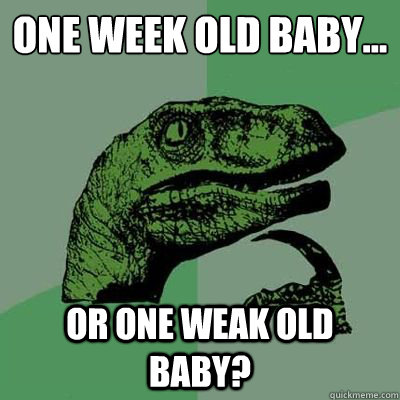 One Week Old Baby... Or one weak old baby? - One Week Old Baby... Or one weak old baby?  Ginger raptor