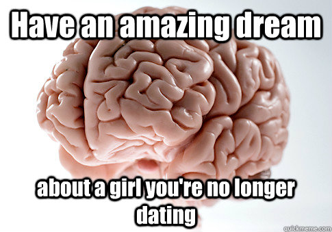 Have an amazing dream about a girl you're no longer dating   Scumbag Brain