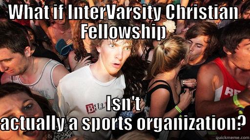 WHAT IF INTERVARSITY CHRISTIAN FELLOWSHIP ISN'T ACTUALLY A SPORTS ORGANIZATION? Sudden Clarity Clarence