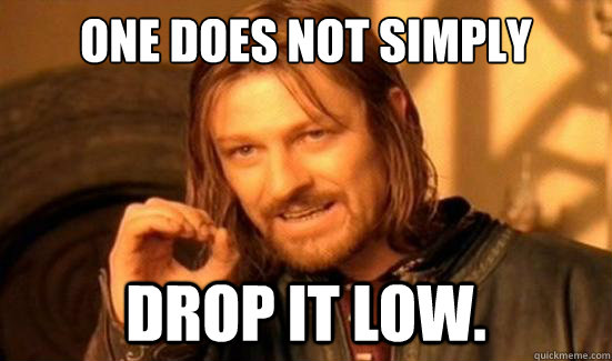 One Does Not Simply drop it low. - One Does Not Simply drop it low.  Boromir