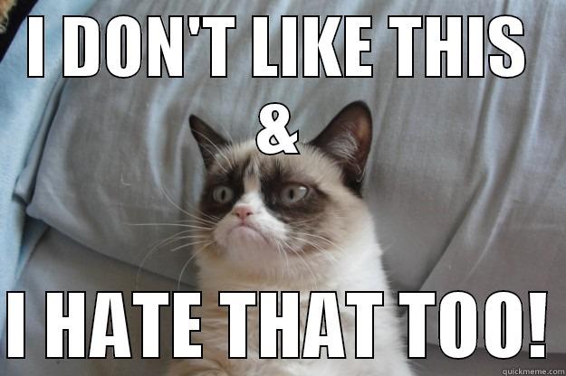 I DON'T LIKE THIS &  I HATE THAT TOO! Grumpy Cat