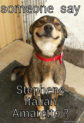 SOMEONE  SAY  STEPHENS ITALIAN AMARETTO ? Good Dog Greg