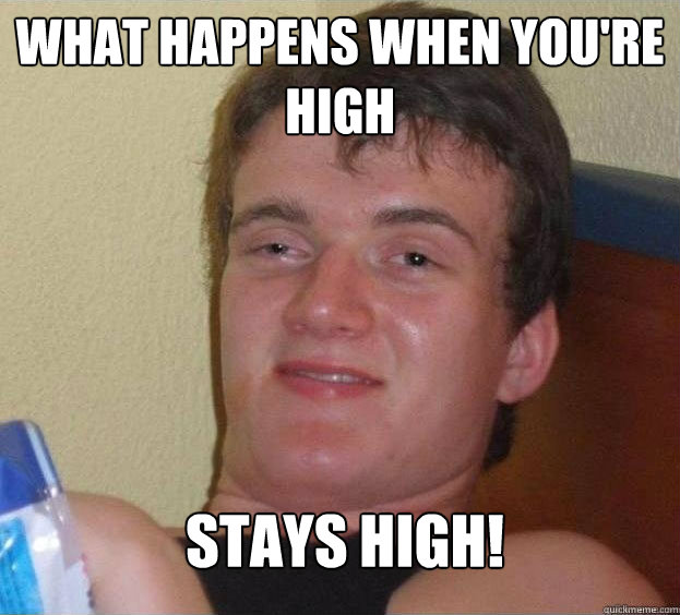 WHAT HAPPENS WHEN YOU'RE HIGH STAYS HIGH! - WHAT HAPPENS WHEN YOU'RE HIGH STAYS HIGH!  The High Guy