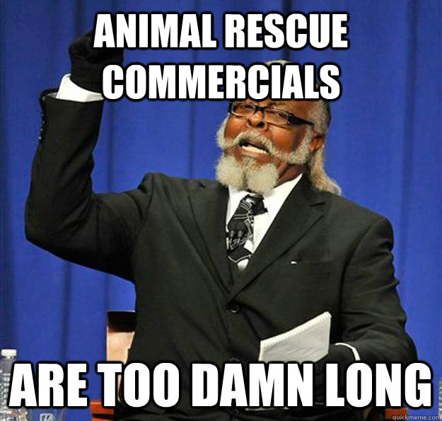 Animal Rescue Commercials  Are too damn long  Jimmy McMillan