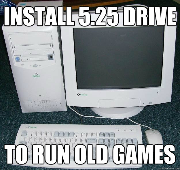 Install 5.25 drive to run old games  First Gaming Computer