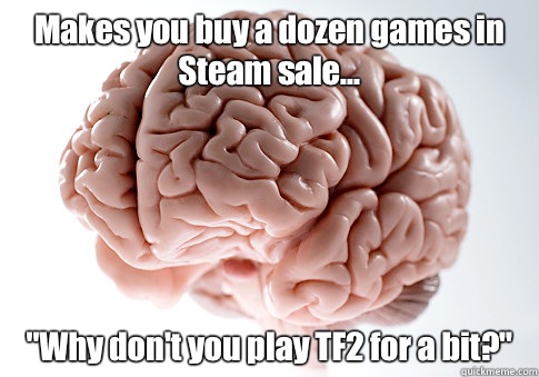 Makes you buy a dozen games in Steam sale... 
