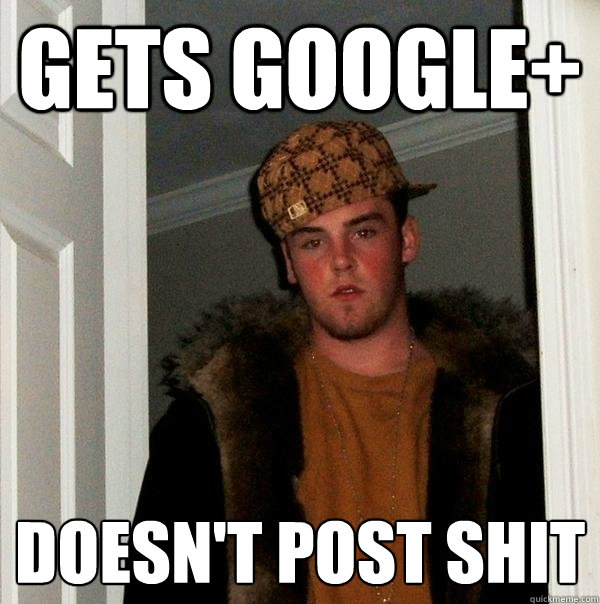 GETS GOOGLE+ DOESN'T POST SHIT  Scumbag Steve