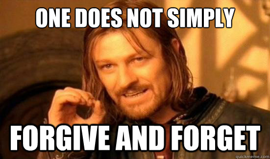 One Does Not Simply forgive and forget  Boromir