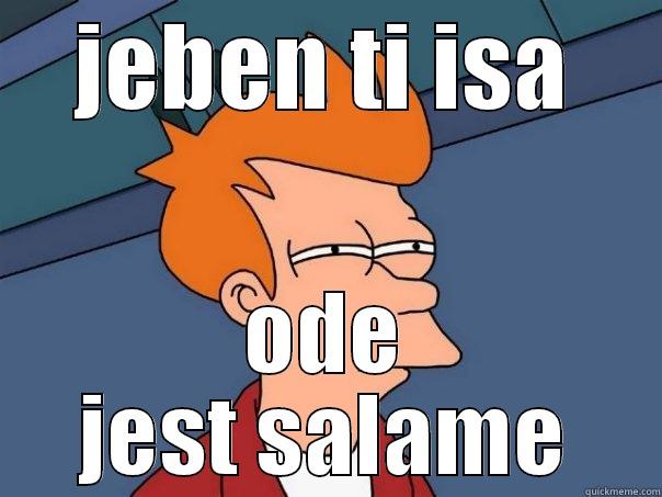 JEBEN TI ISA ODE JEST SALAME Futurama Fry